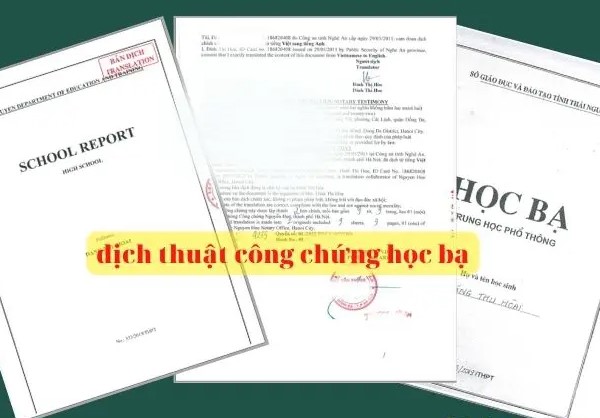 lưu ý dịch thuật công chứng học bạ